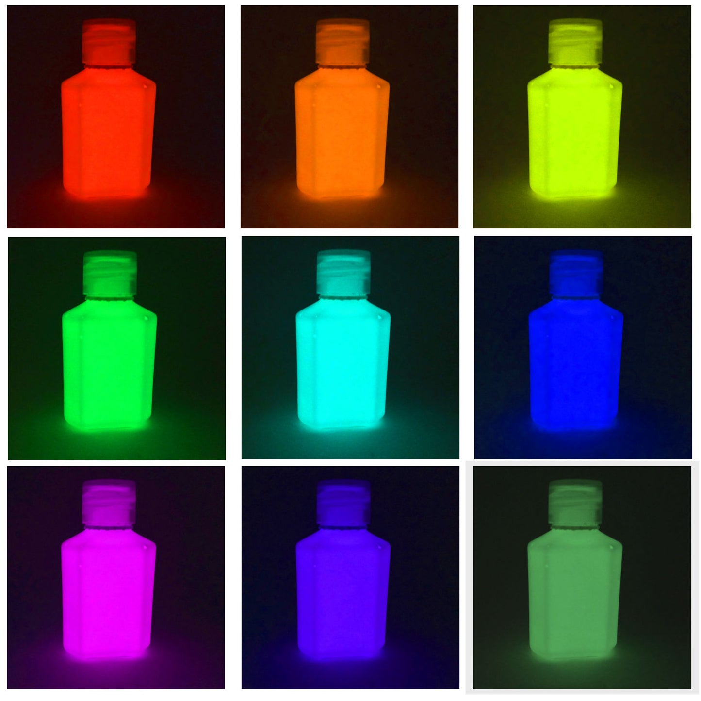 Glow in the dark paint. Not day coloured