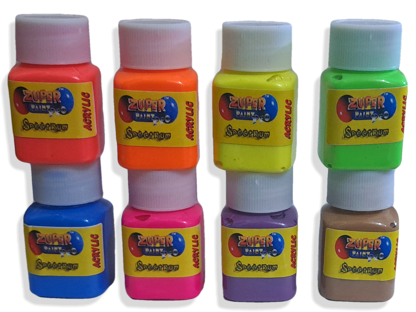 Fluorescent Acrylic paint 8 colour choice