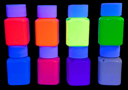 Fluorescent Acrylic paint 8 colour choice